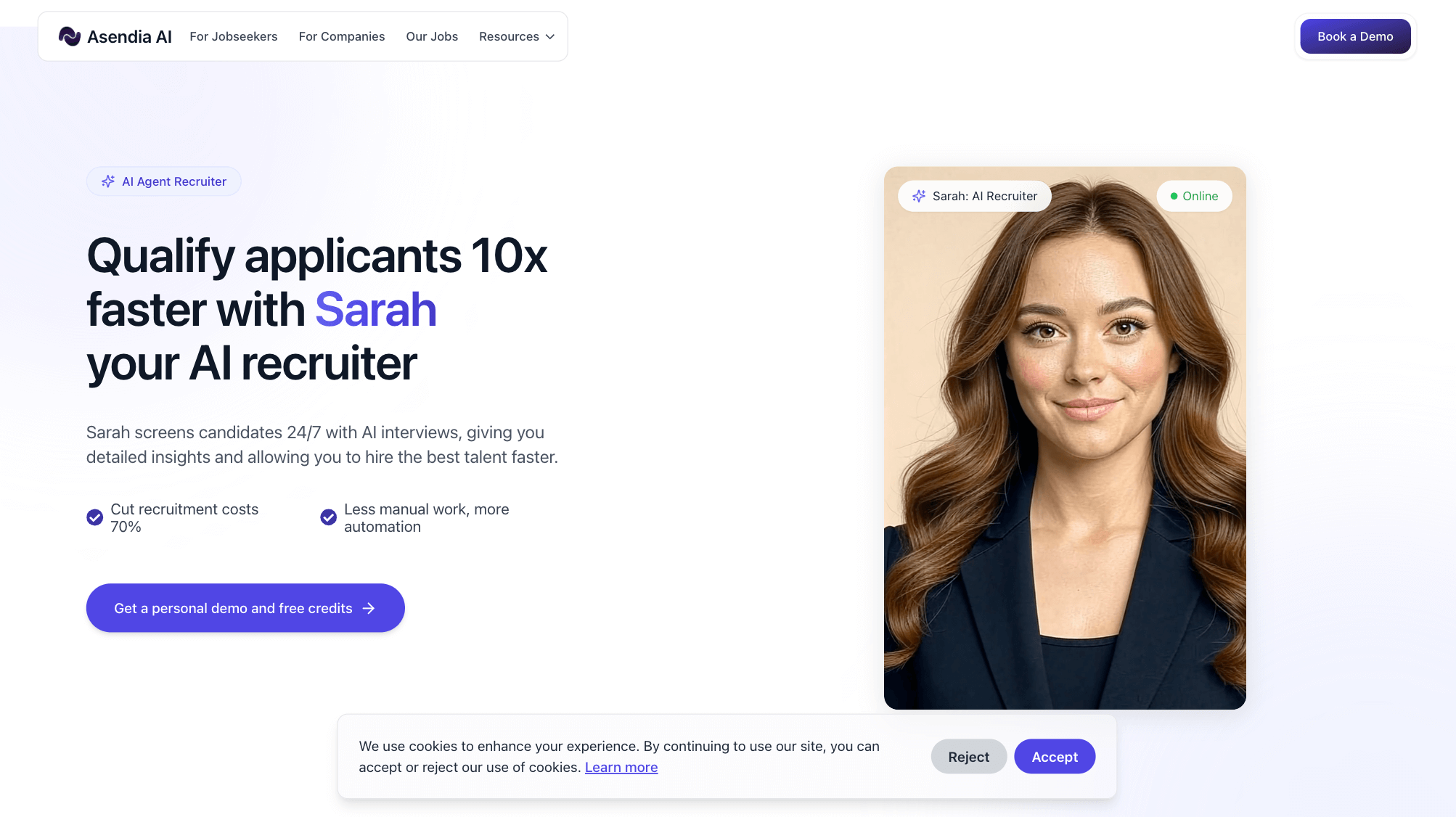 Screenshot or logo of Asendia AI tool