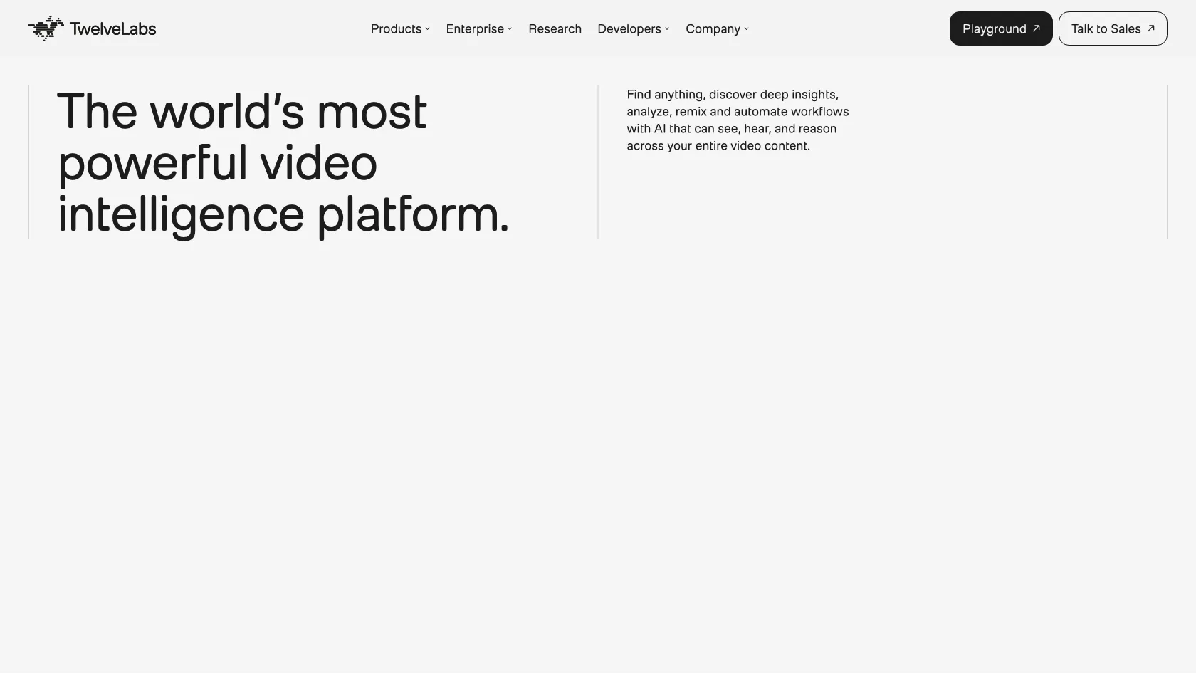Screenshot or logo of TwelveLabs tool