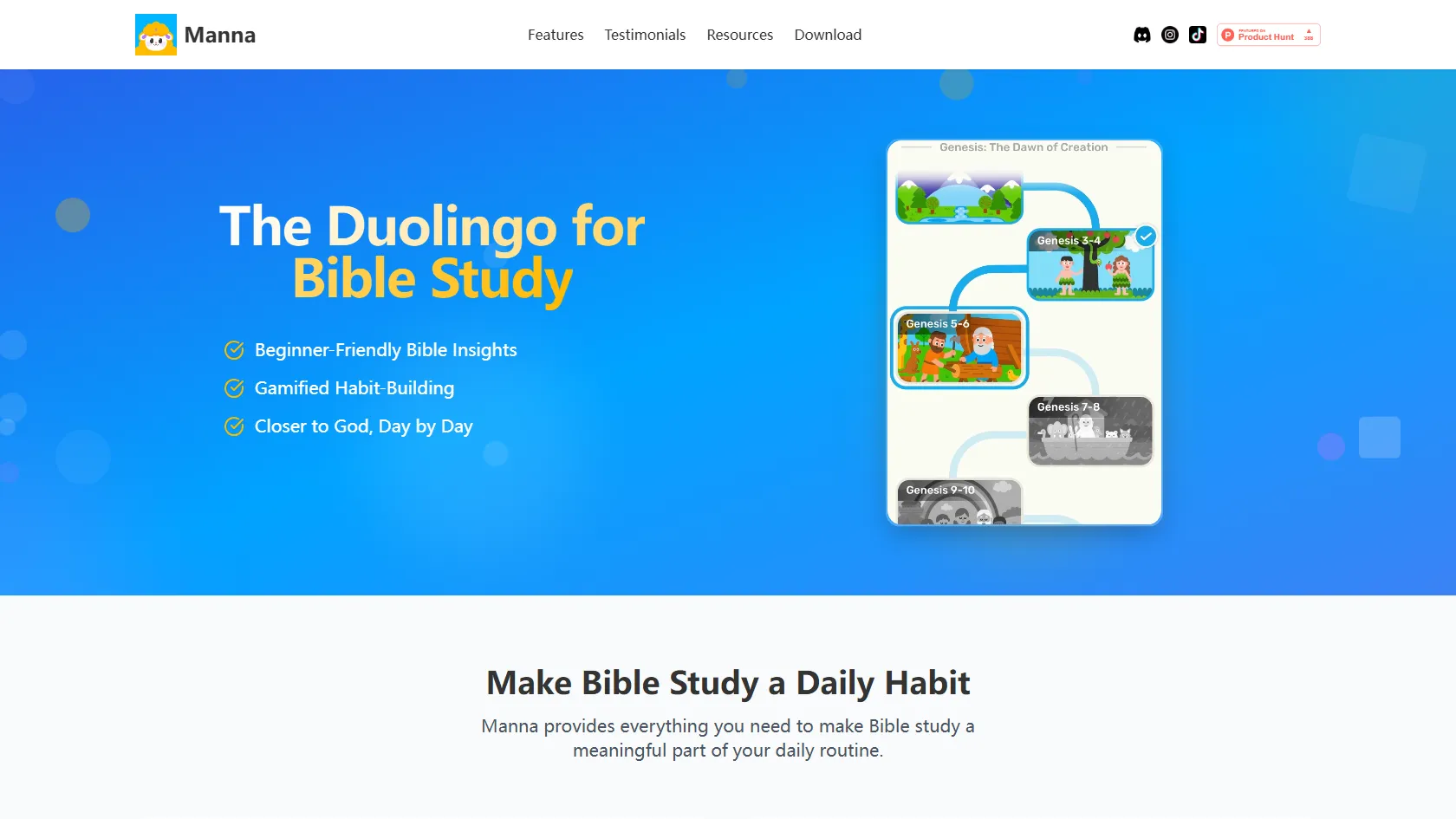Screenshot or logo of Manna tool