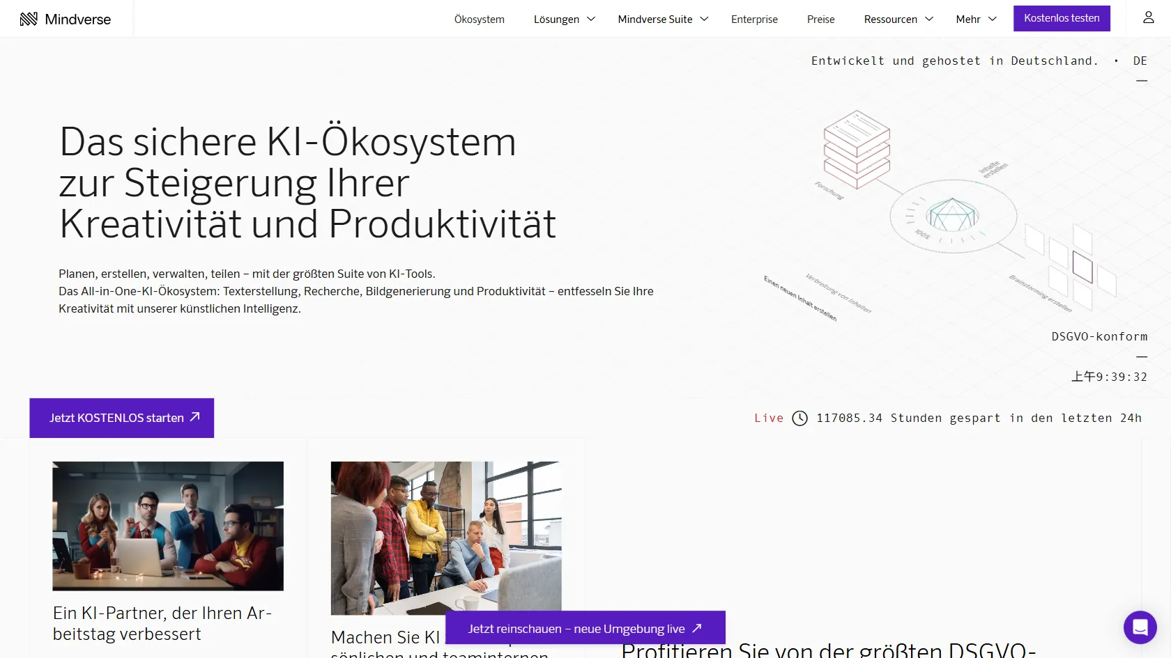 Mindverse KI Ökosystem screen shot