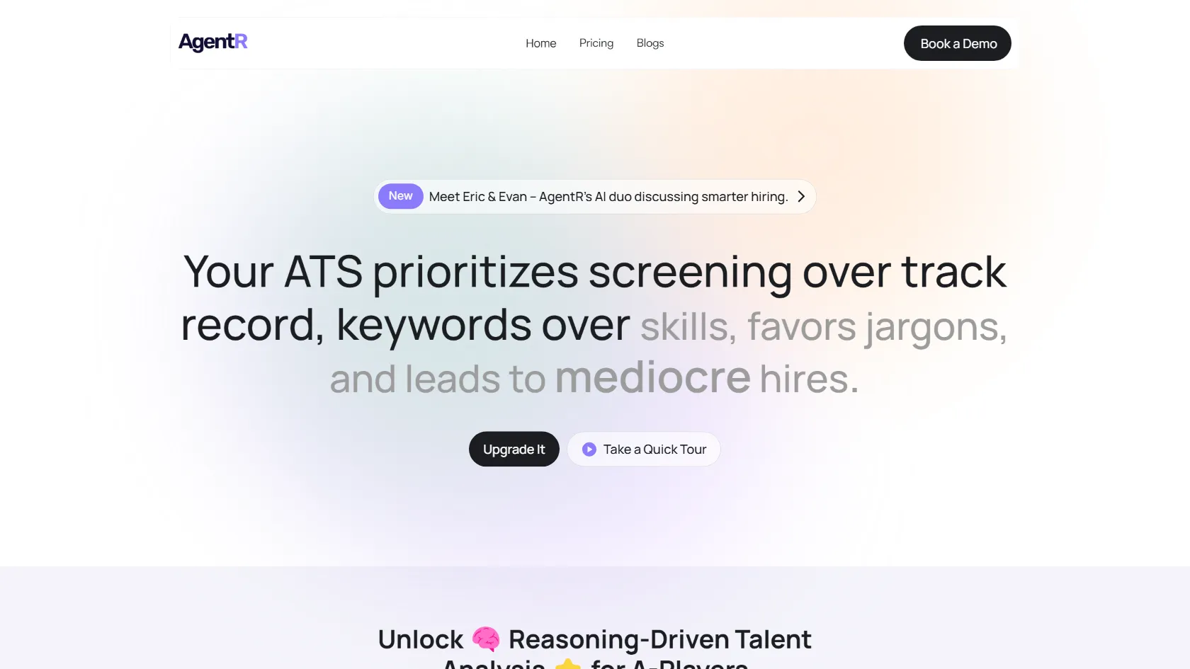 Screenshot or logo of AgentR tool