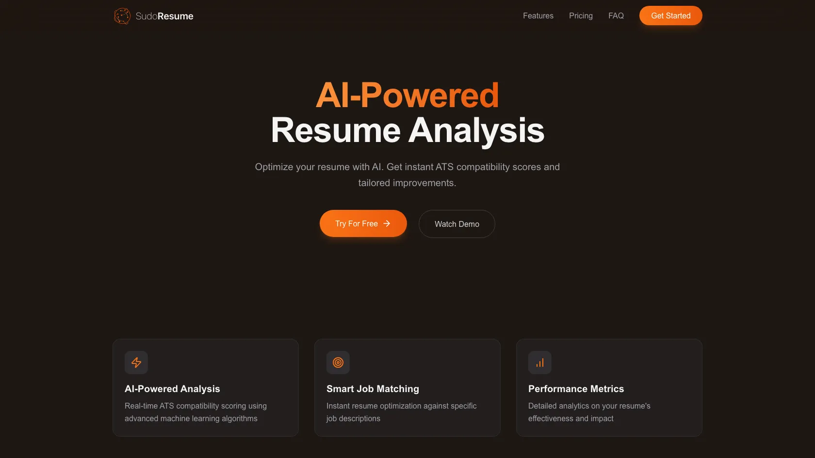 Screenshot or logo of SudoResume tool