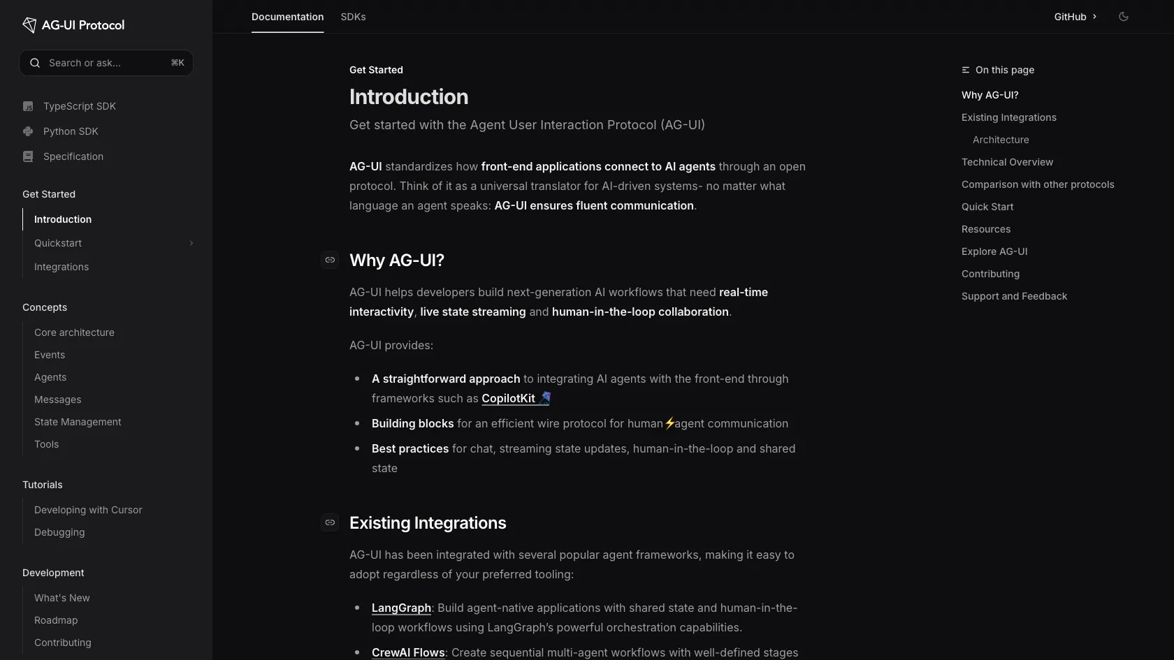 Screenshot or logo of Agent User Interaction Protocol tool