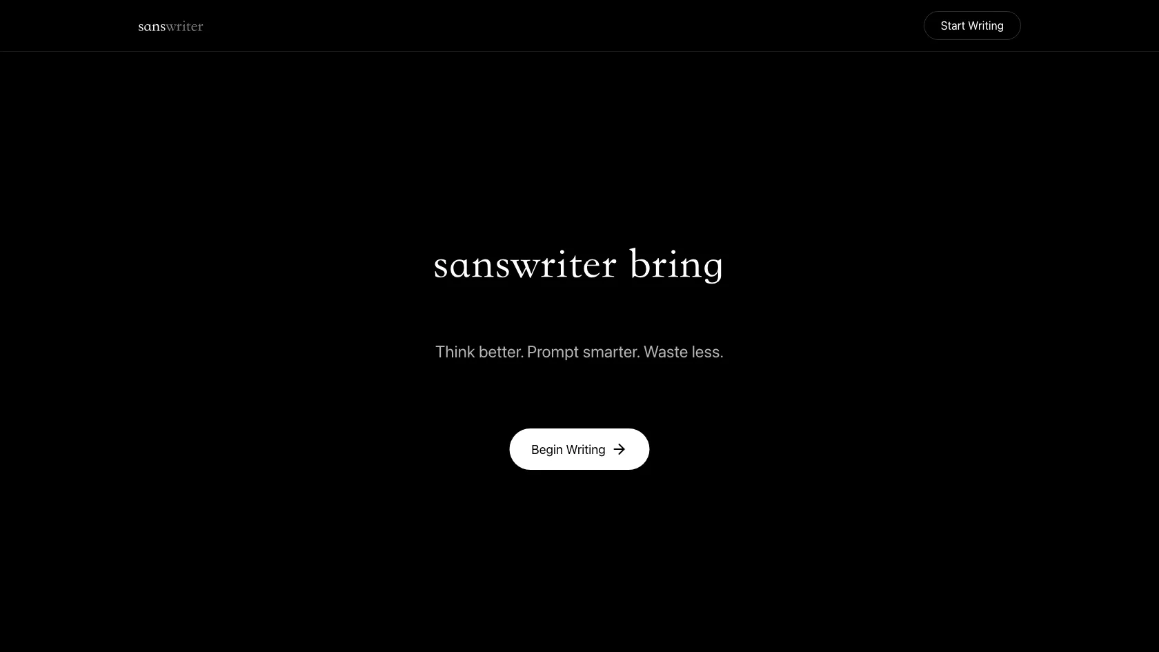 Screenshot or logo of Sans Writer tool