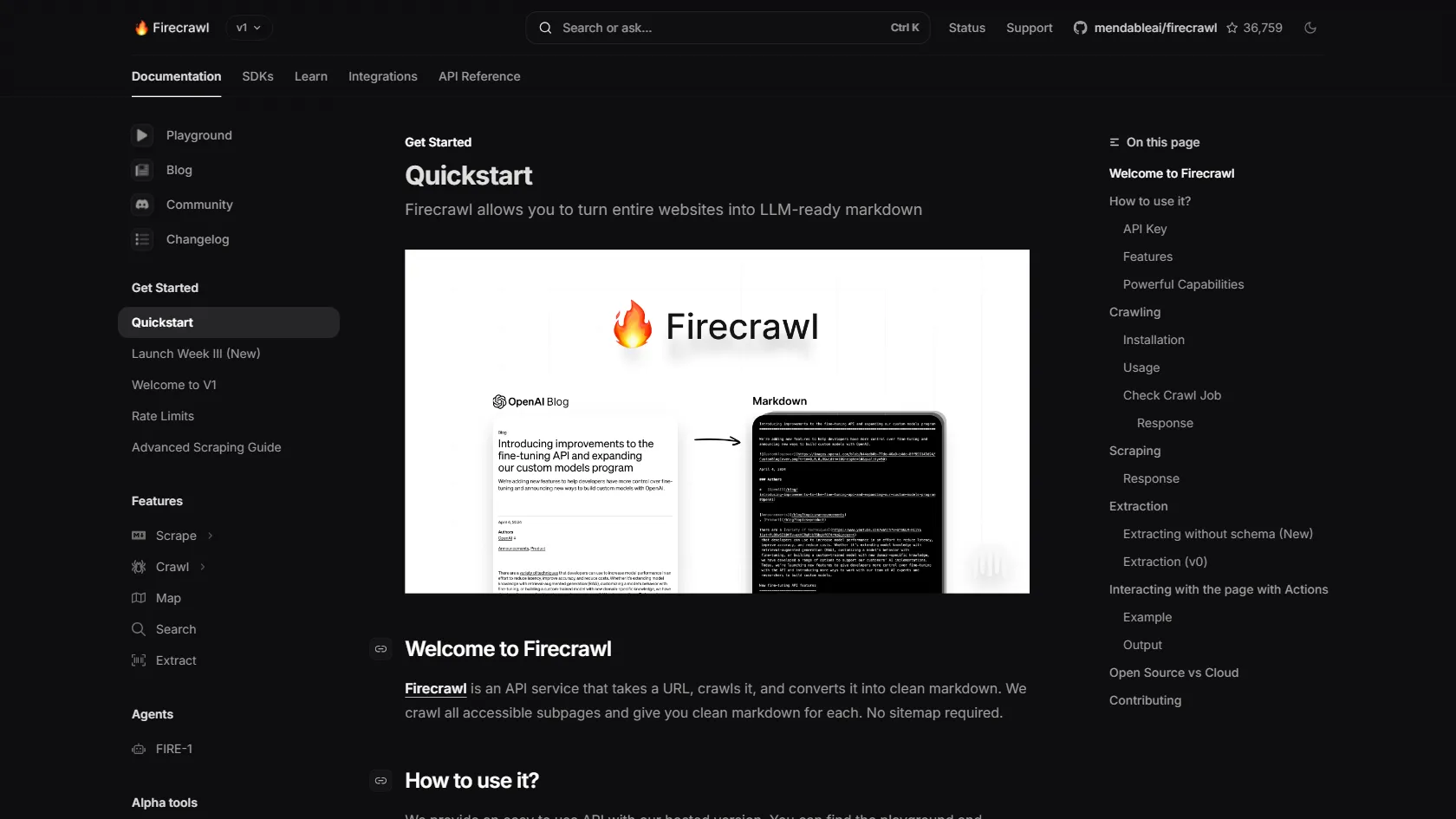 Screenshot or logo of Firecrawl tool