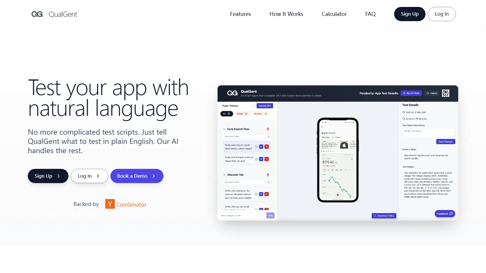 Screenshot or logo of QualGent tool