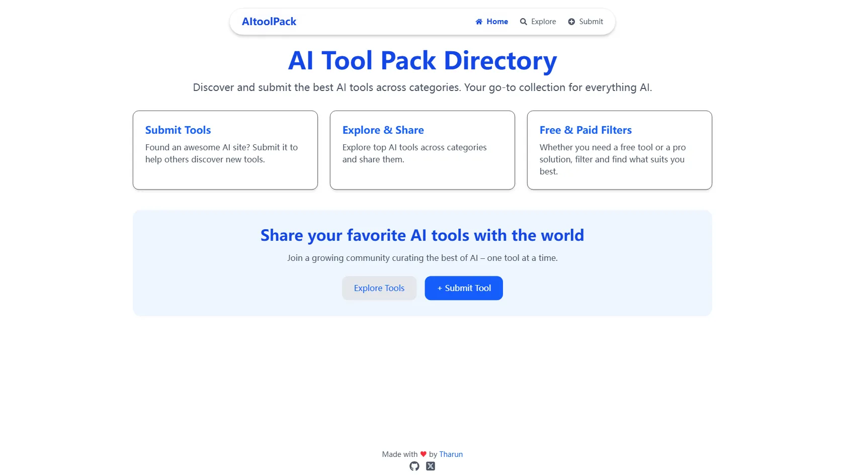Screenshot or logo of AIToolPack tool