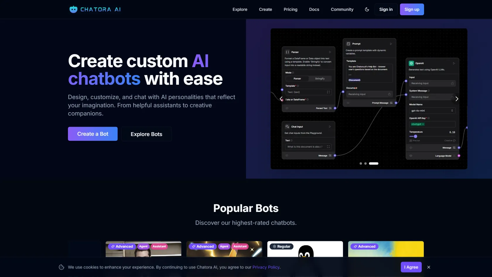 Screenshot or logo of Chatora AI tool