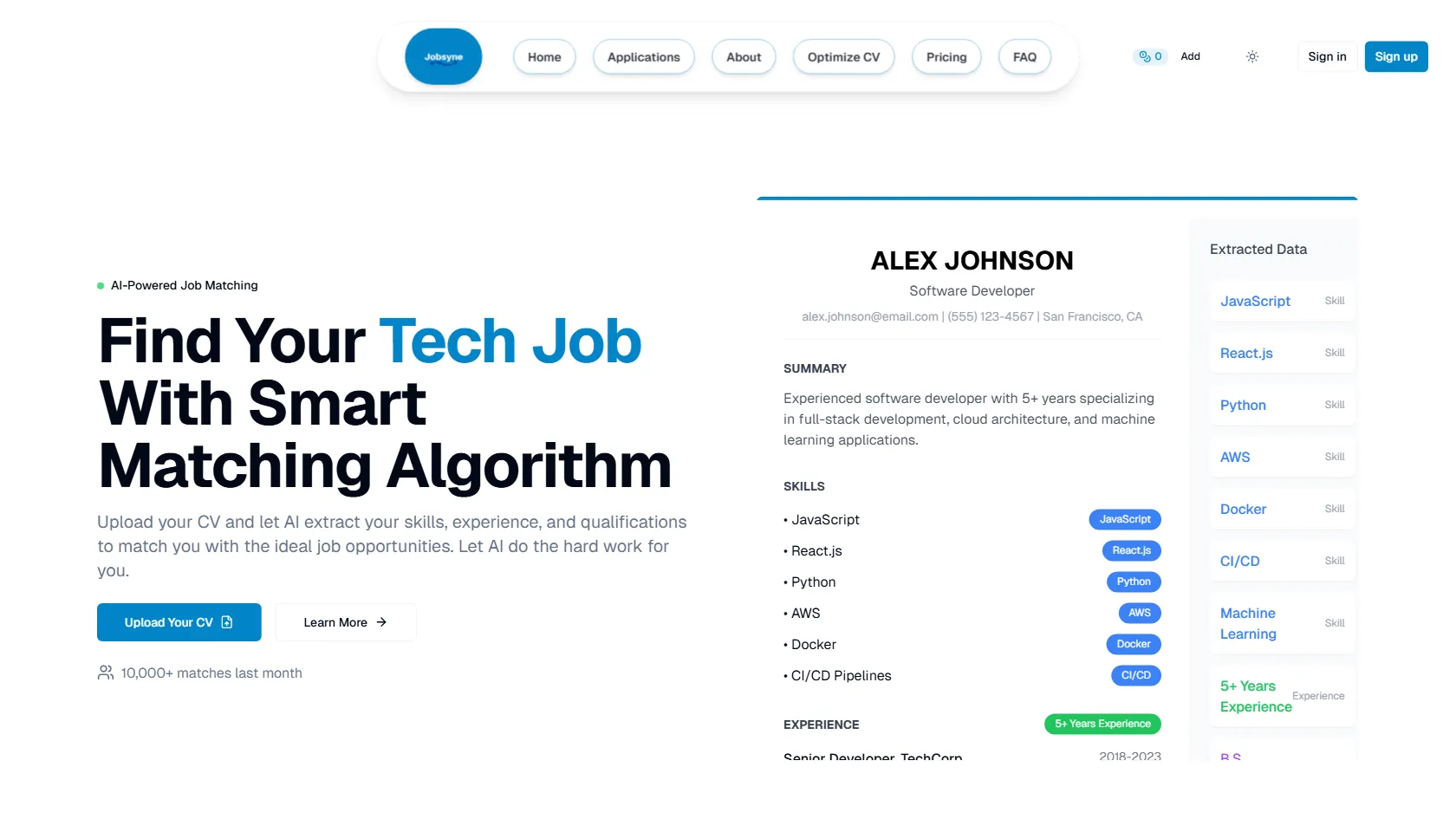 Screenshot or logo of Jobsyne tool