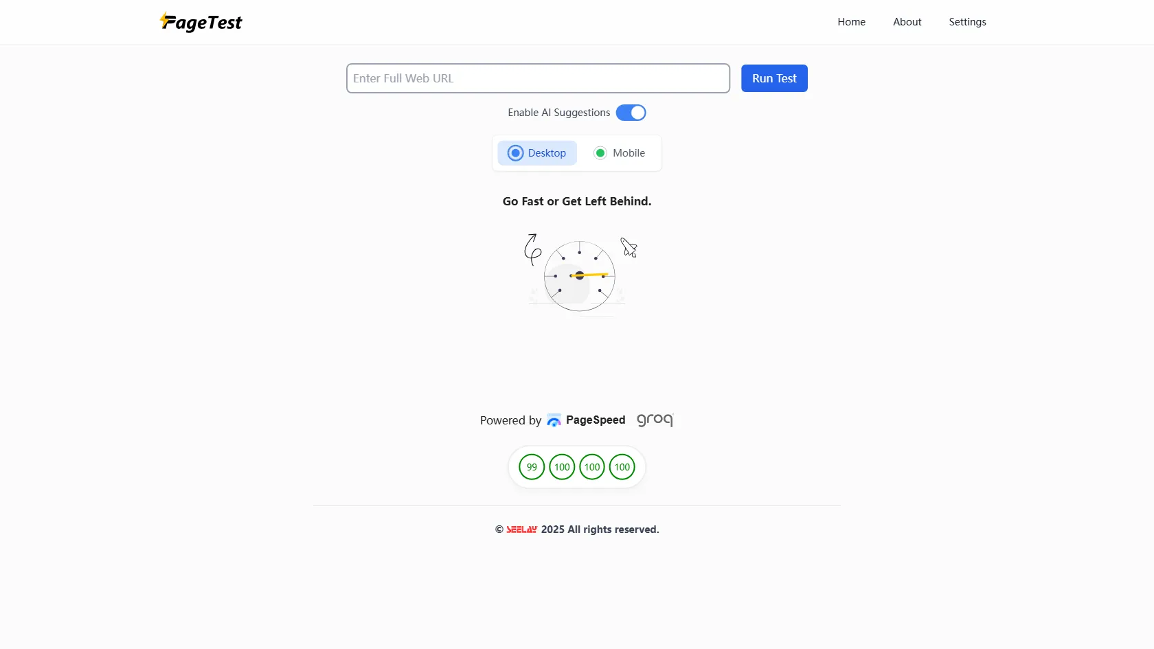 Screenshot or logo of PageTest tool