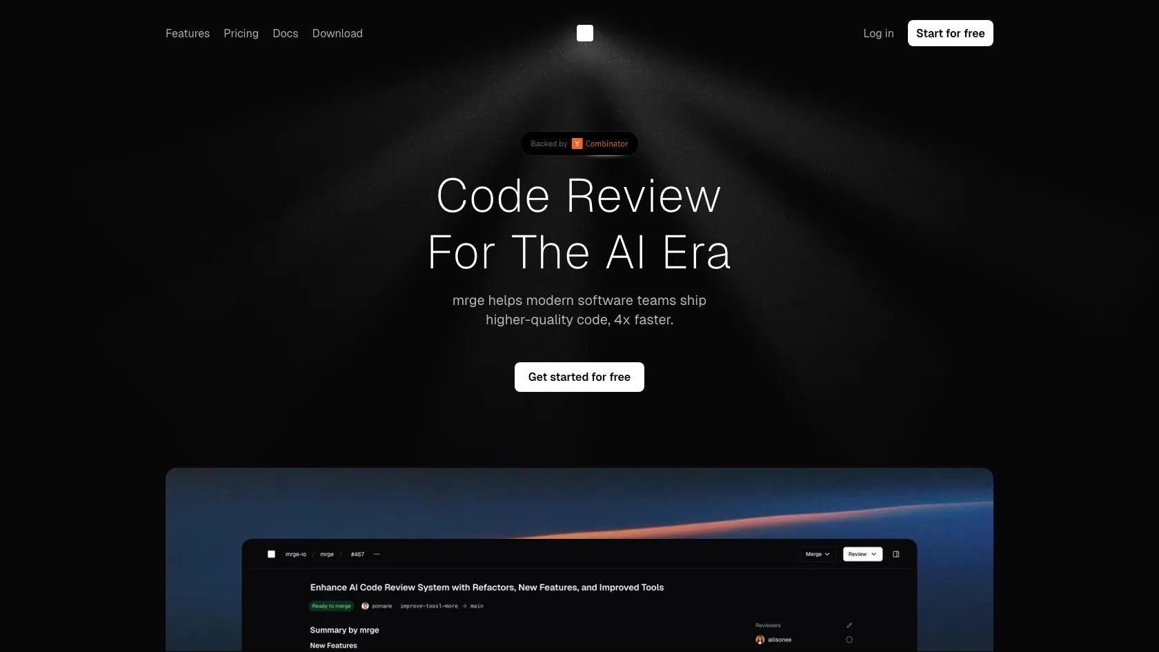 Screenshot or logo of mrge tool