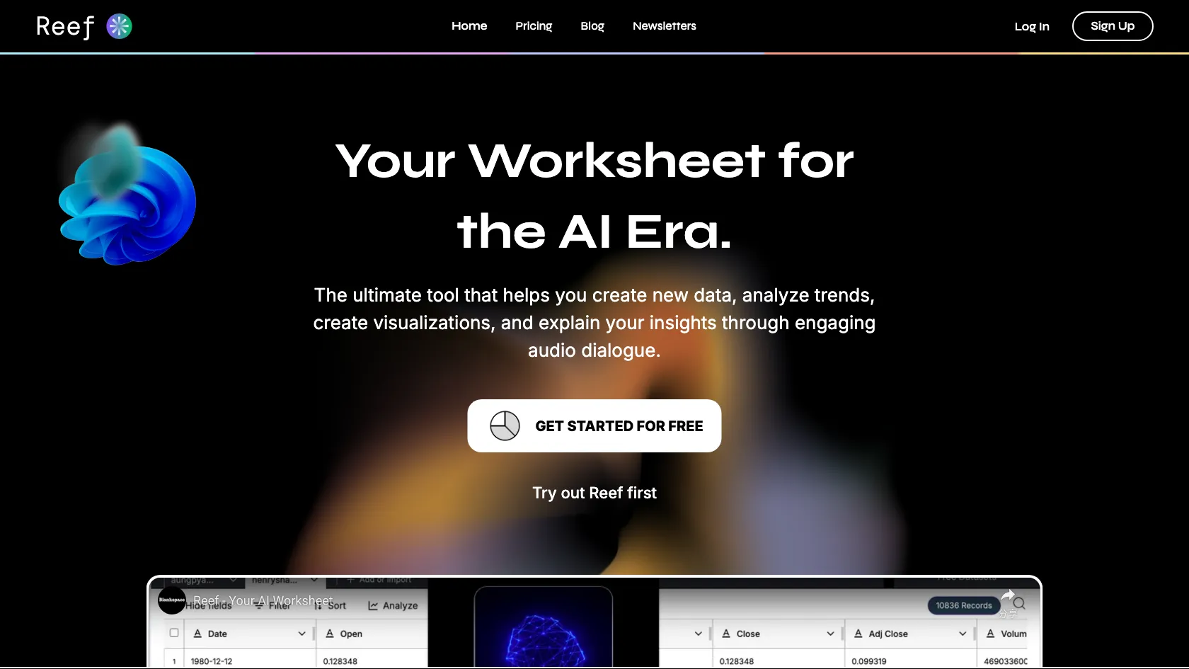 Screenshot or logo of Reef tool