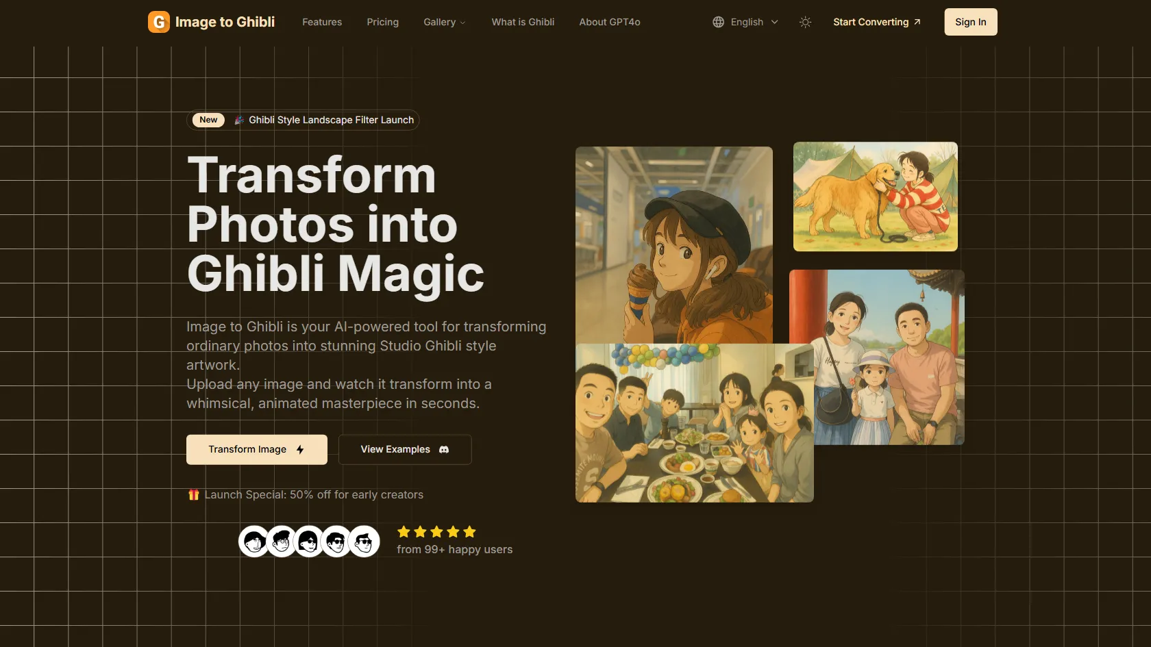 Screenshot or logo of Image to Ghibli tool