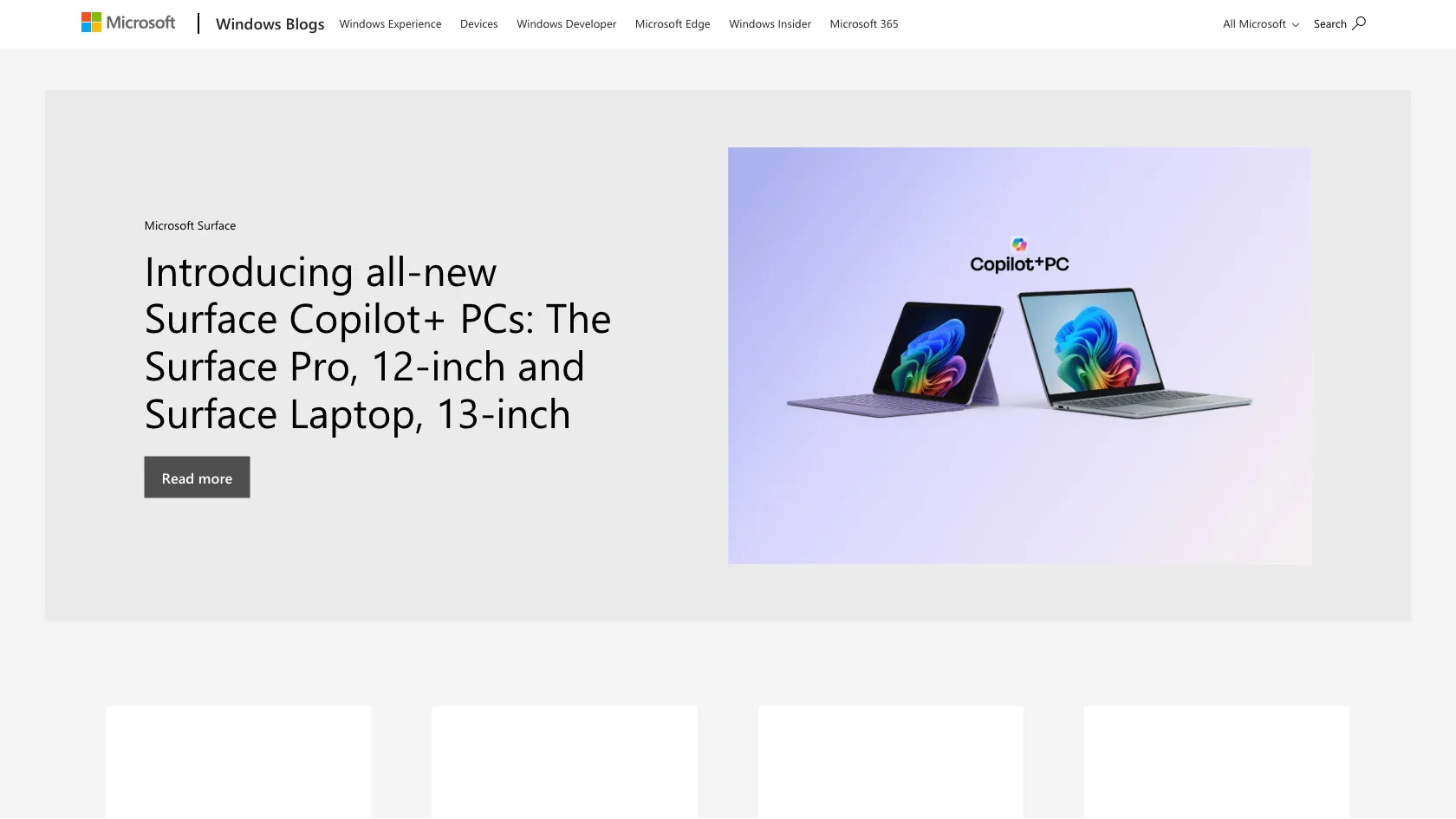 Screenshot or logo of Windows Blog tool