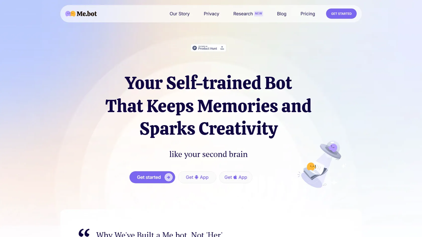 Screenshot or logo of Me.bot tool