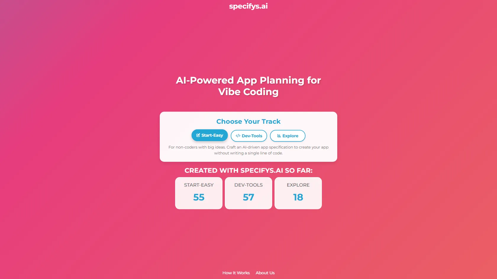 Screenshot or logo of specifys.ai tool