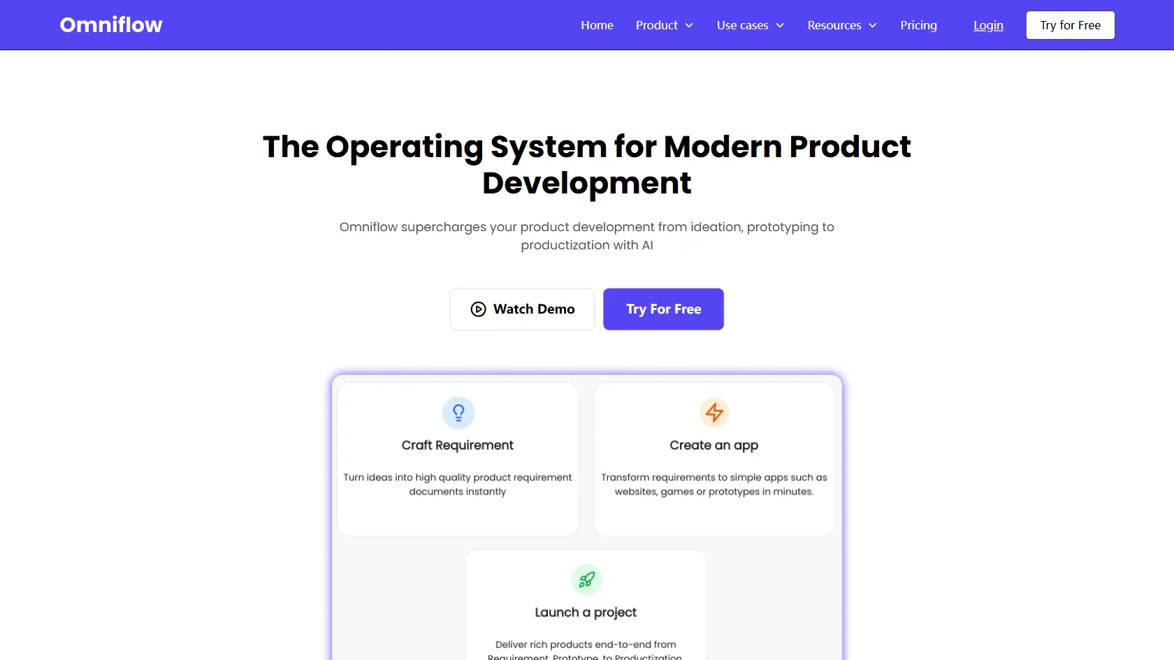 Screenshot or logo of Omniflow tool