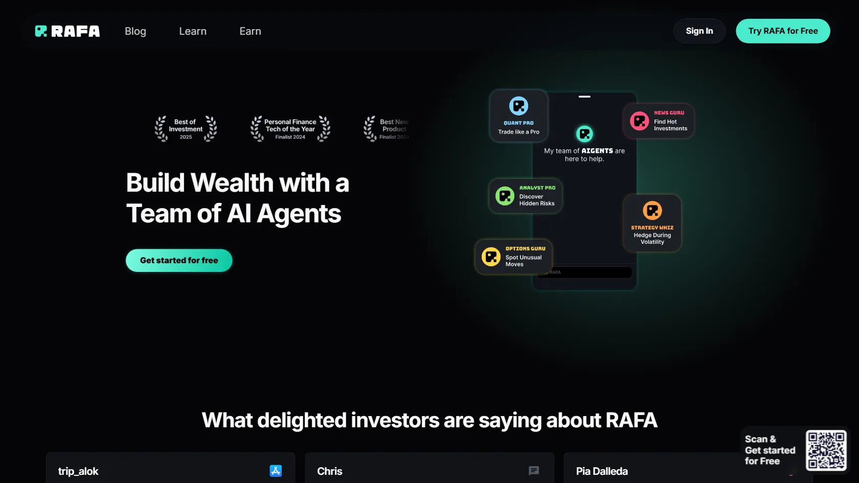 Screenshot or logo of RAFA.AI tool