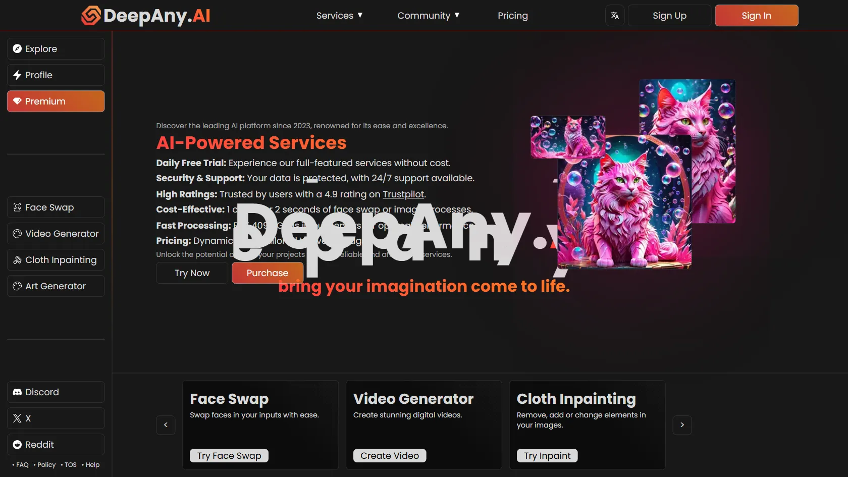 Screenshot or logo of DeepAny.AI tool