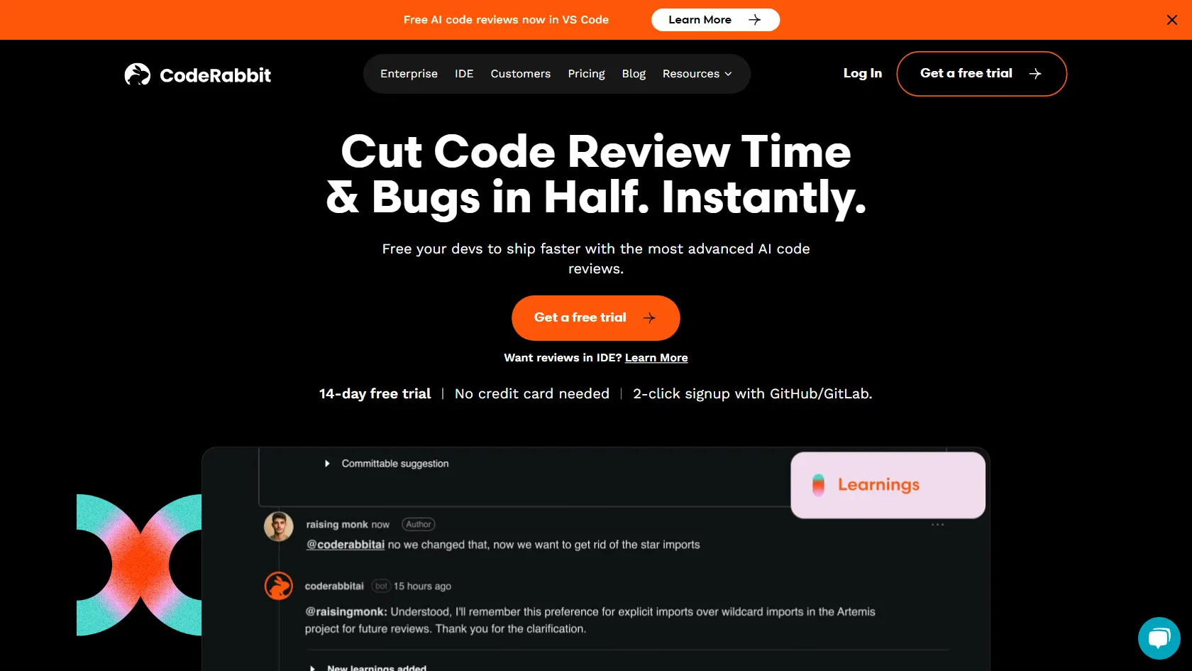 CodeRabbit screen shot