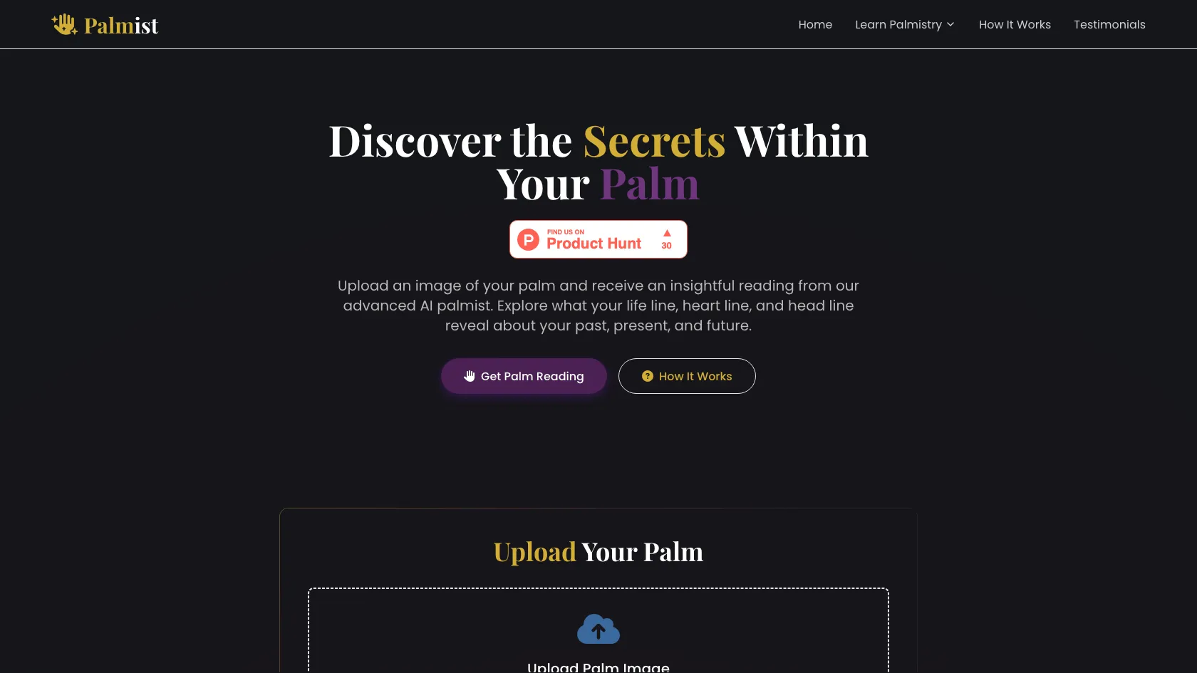 Screenshot or logo of Palmist tool