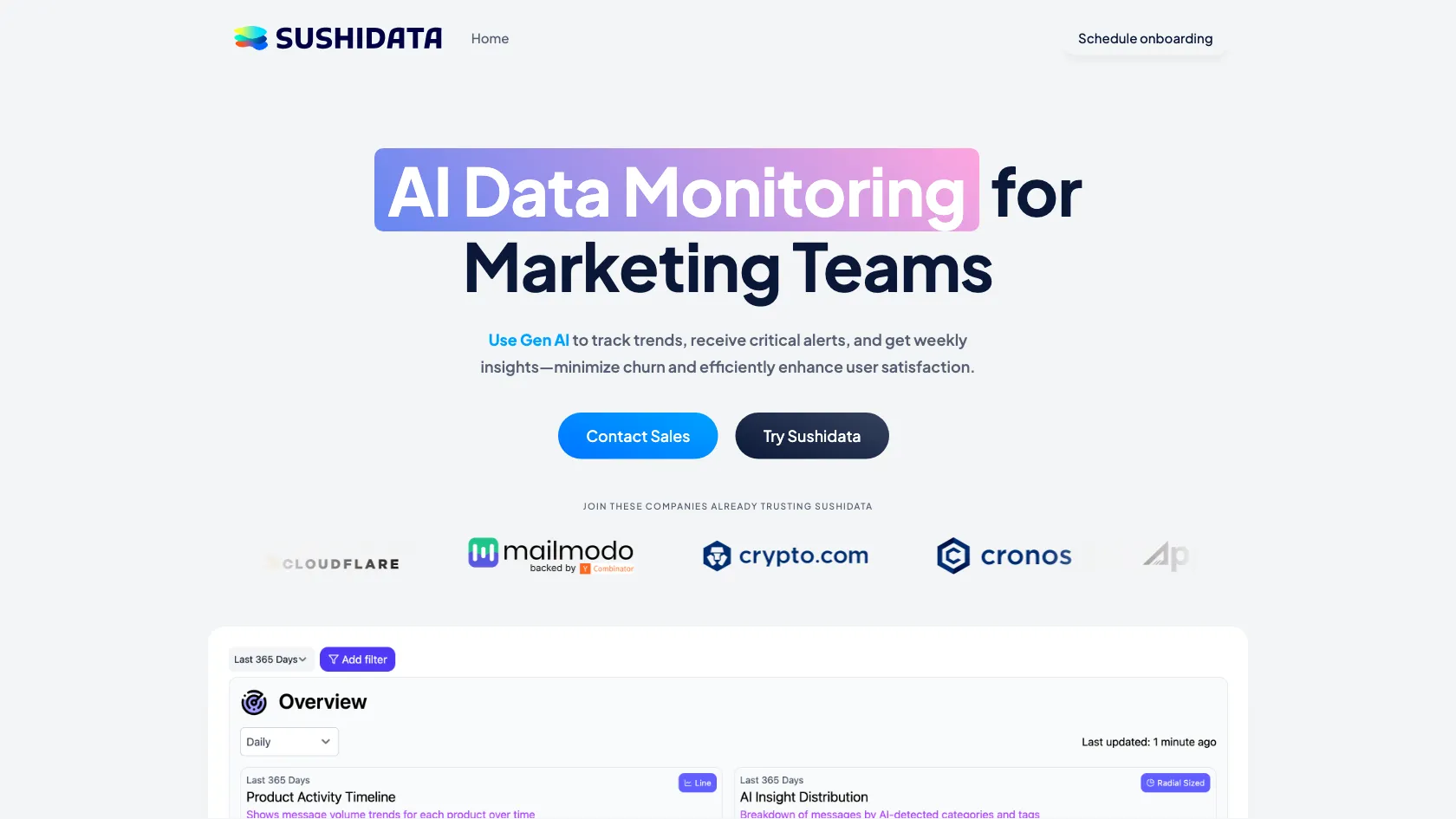 Screenshot or logo of Sushidata tool
