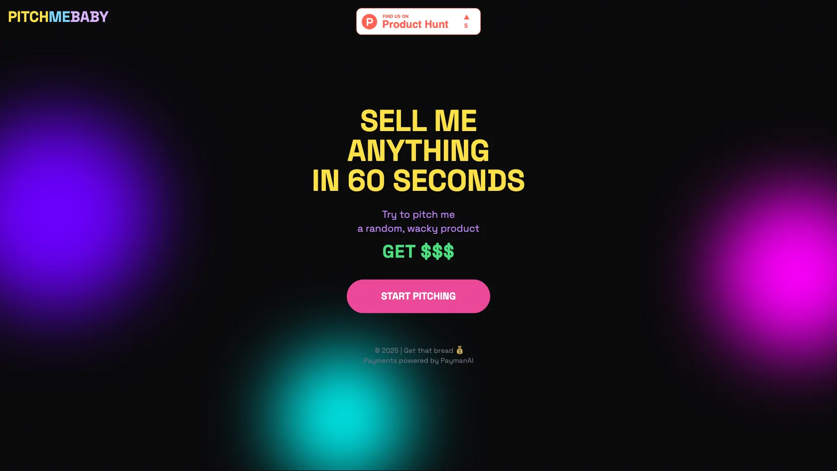 Screenshot or logo of PitchMeBaby tool