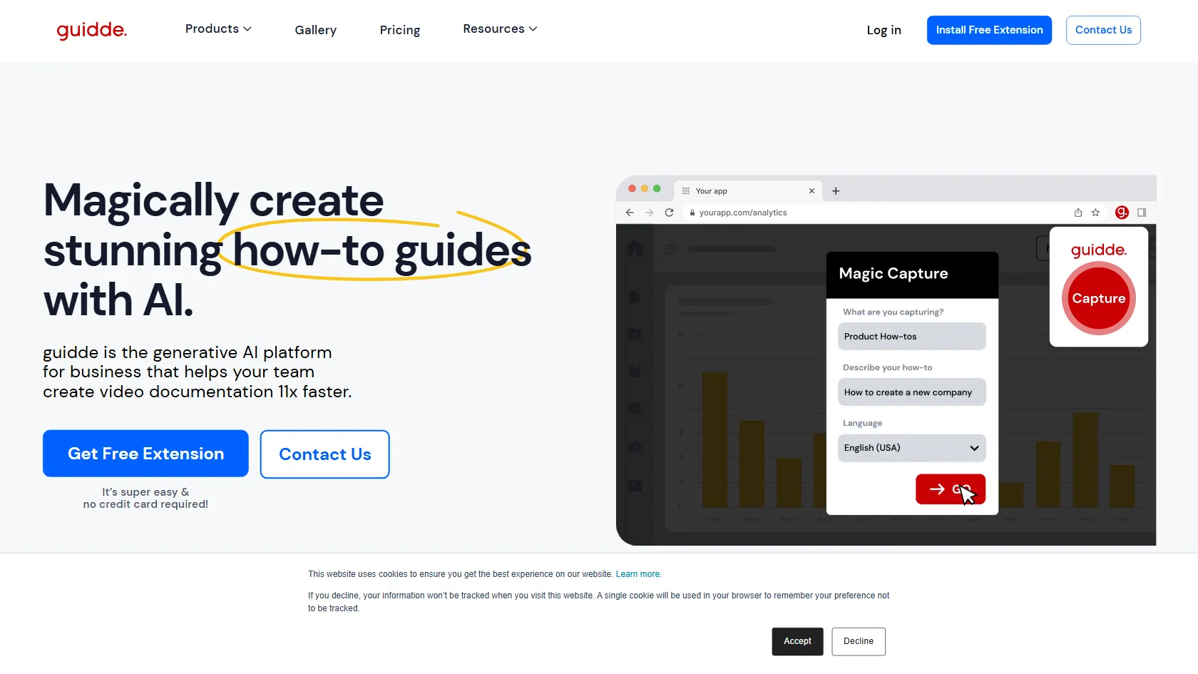 Screenshot or logo of guidde tool