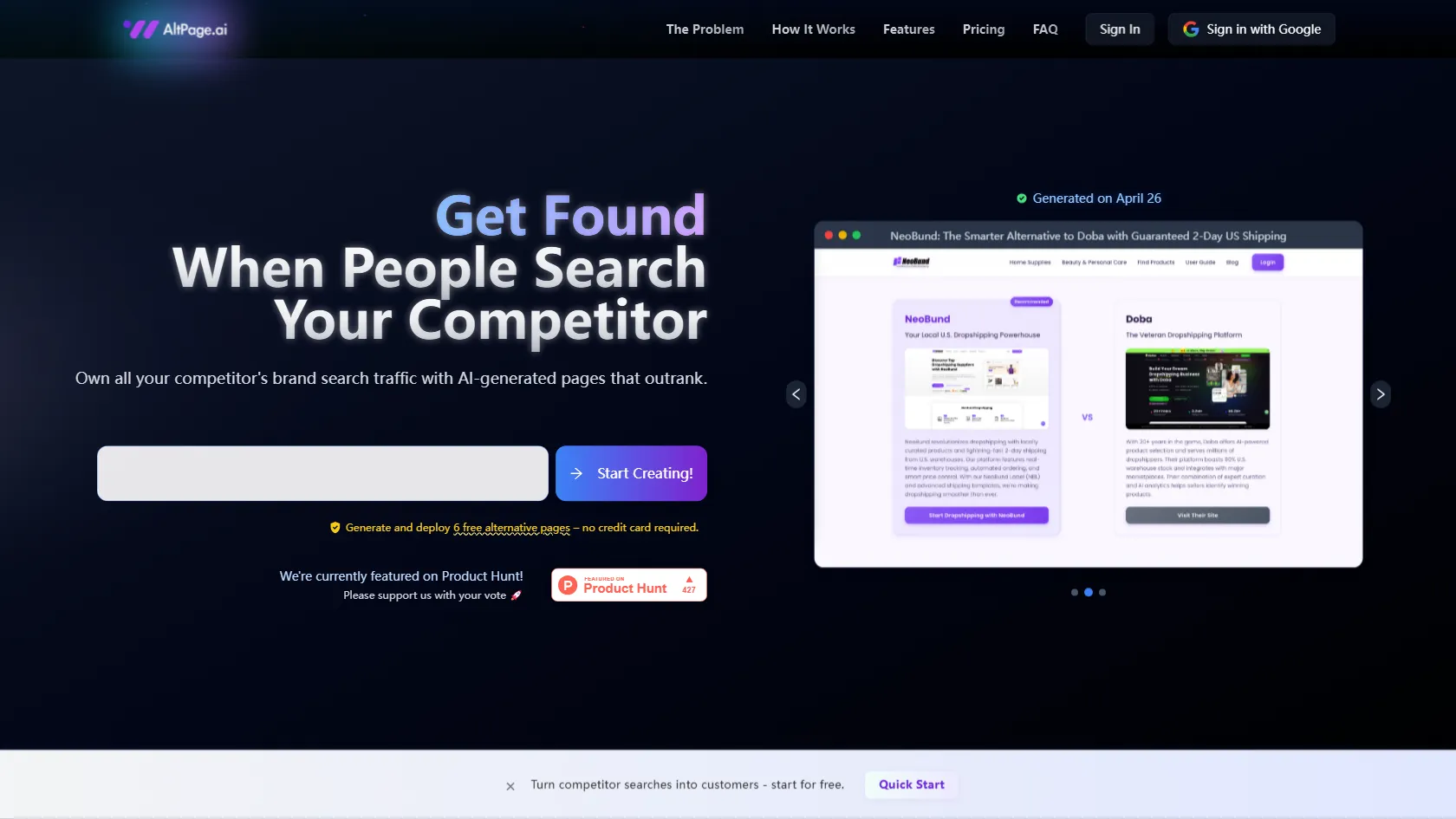 AltPage.ai screen shot