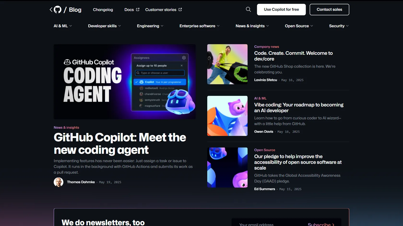 Screenshot or logo of GitHub Blog tool