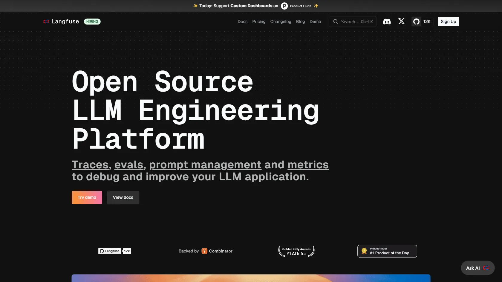 Screenshot or logo of Langfuse tool