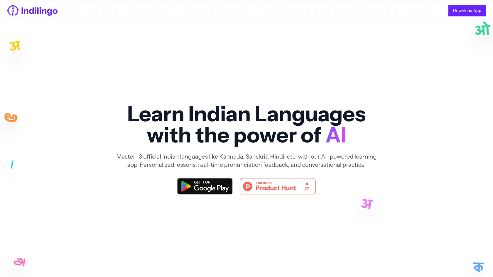 Screenshot or logo of Indilingo tool