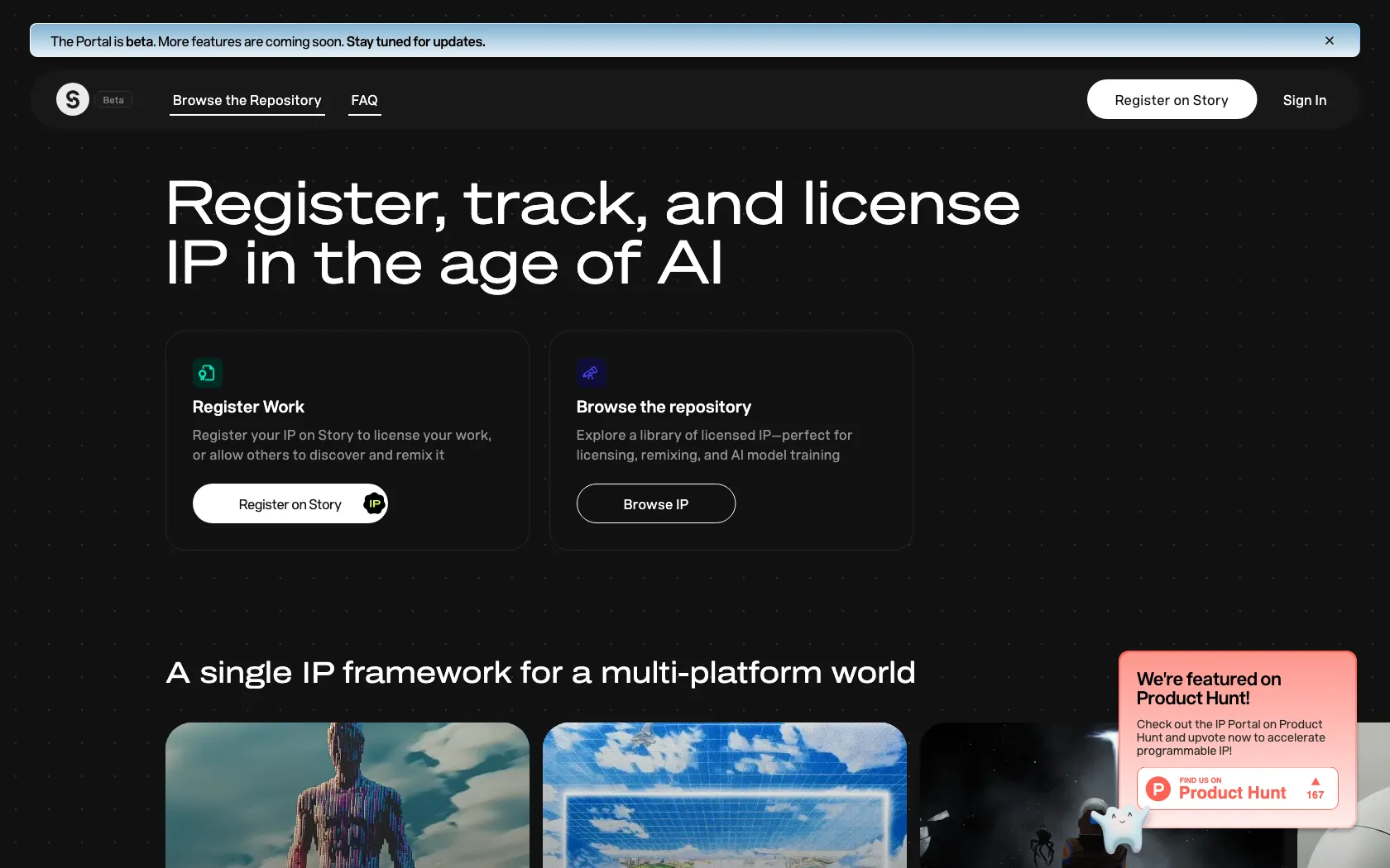 Screenshot or logo of IP Portal tool
